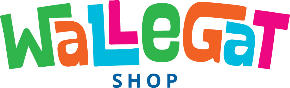 Wallegatshop logo in vrolijke kleuren